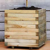 jardiniere carree en bois stockholm 100 - burger